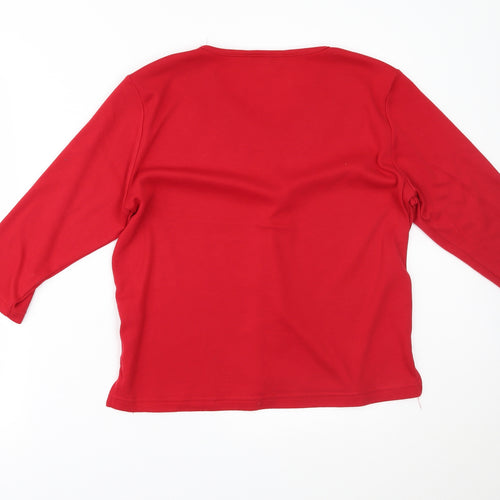 Amoretti Womens Red   Basic T-Shirt Size M