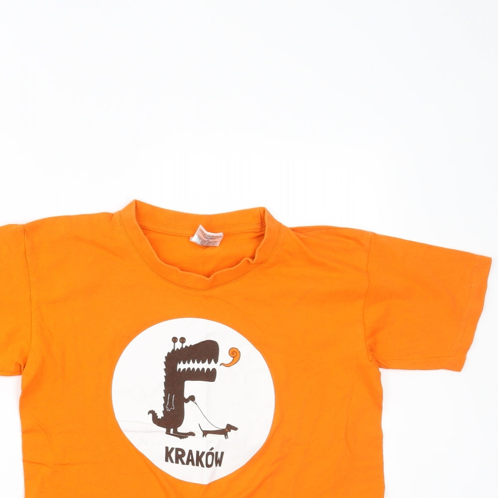 B&C Boys Orange   Pullover T-Shirt Size 9-10 Years  - Krakow