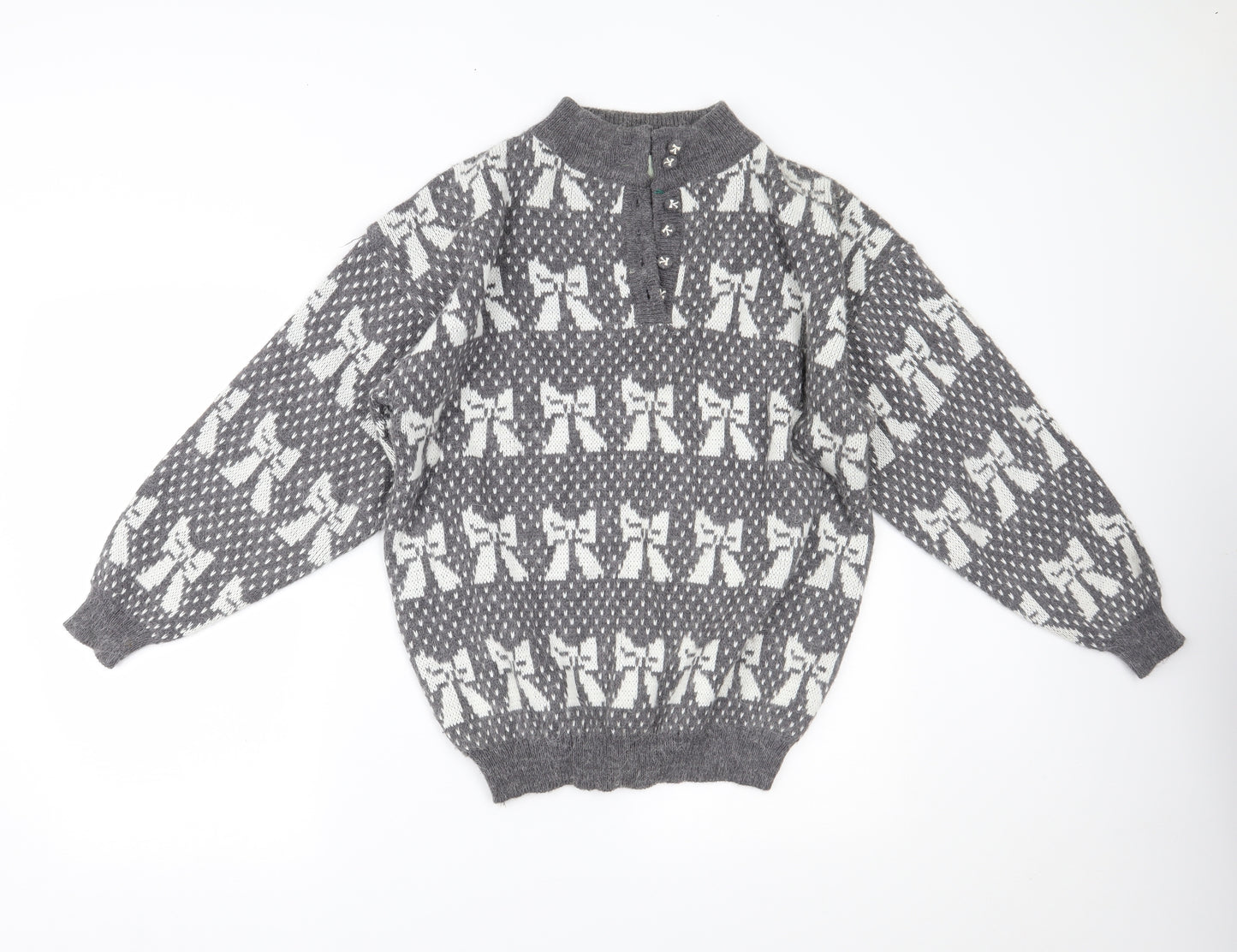 Nicolucchi Womens Grey   Pullover Jumper One Size