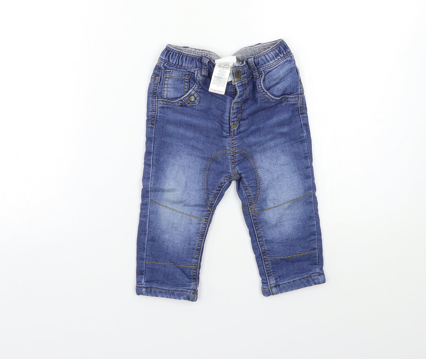 NEXT Baby Blue  Denim Cargo Jeans Size 9-12 Months