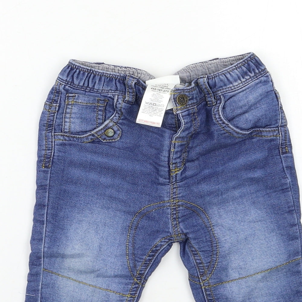 NEXT Baby Blue  Denim Cargo Jeans Size 9-12 Months