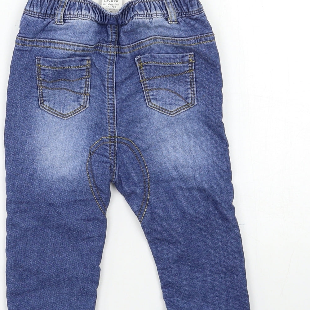 NEXT Baby Blue  Denim Cargo Jeans Size 9-12 Months
