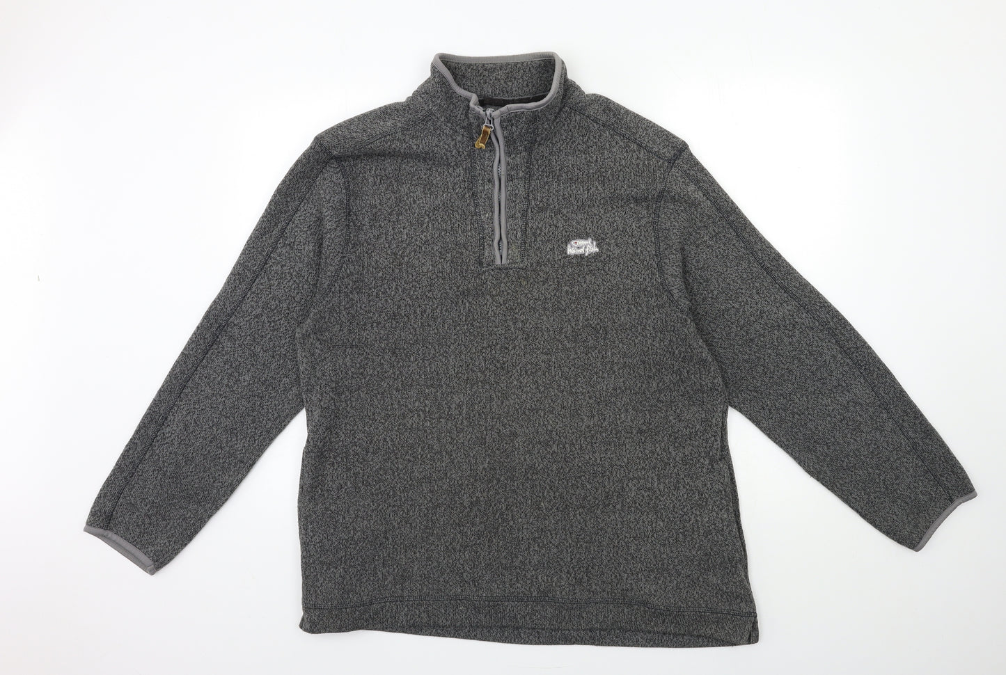 Weird Fish Mens Grey  Fleece Jacket Coat Size XL