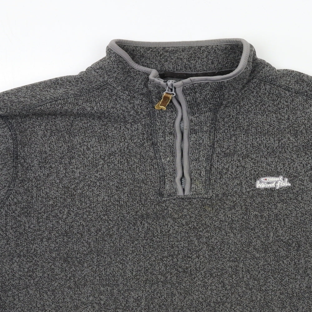 Weird Fish Mens Grey  Fleece Jacket Coat Size XL