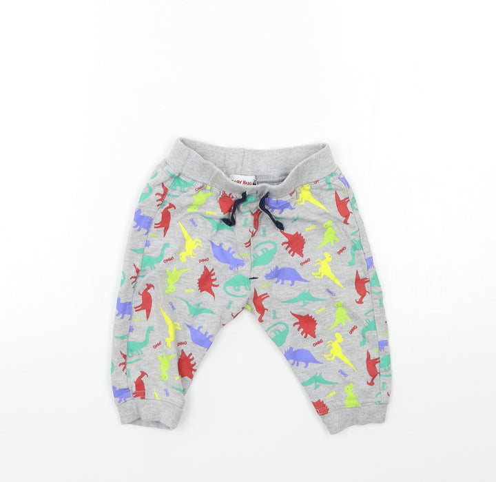 Baby Bug Baby Grey Geometric Kimono Lounge Pants Size 6-9 Months