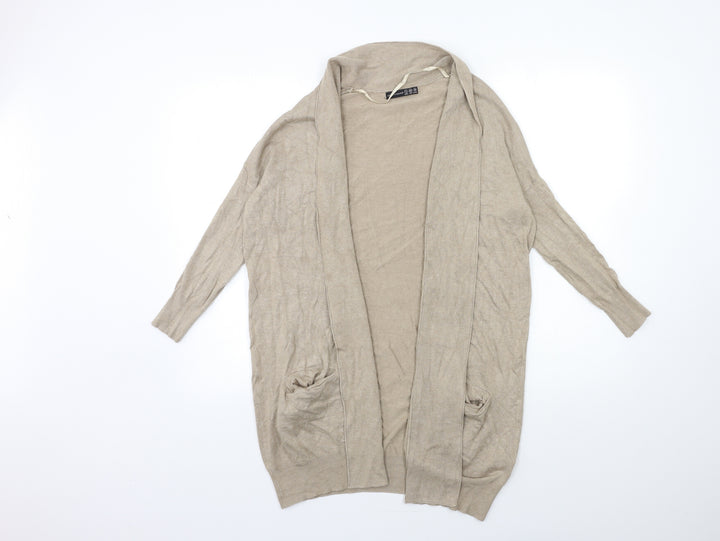 Atmosphere Womens Beige  Knit Cardigan Jumper Size 6