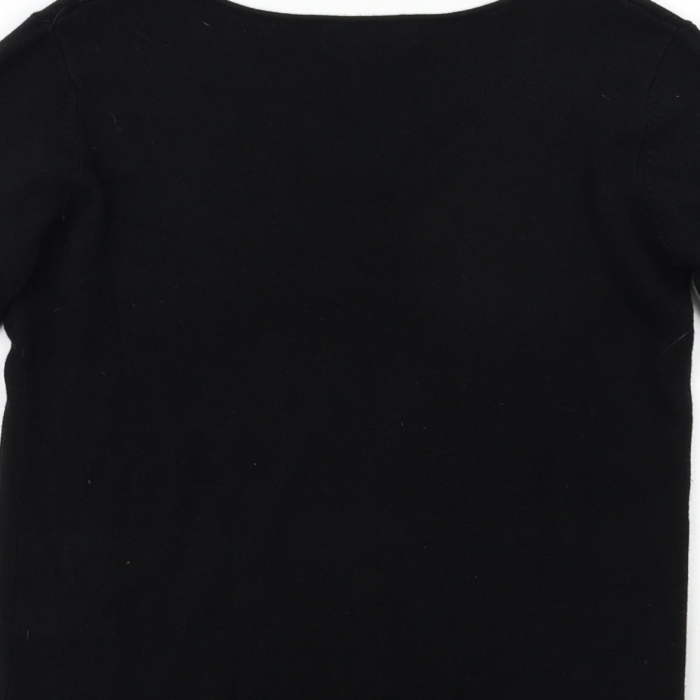 Atmosphere Womens Black  Knit Pullover Jumper Size 8