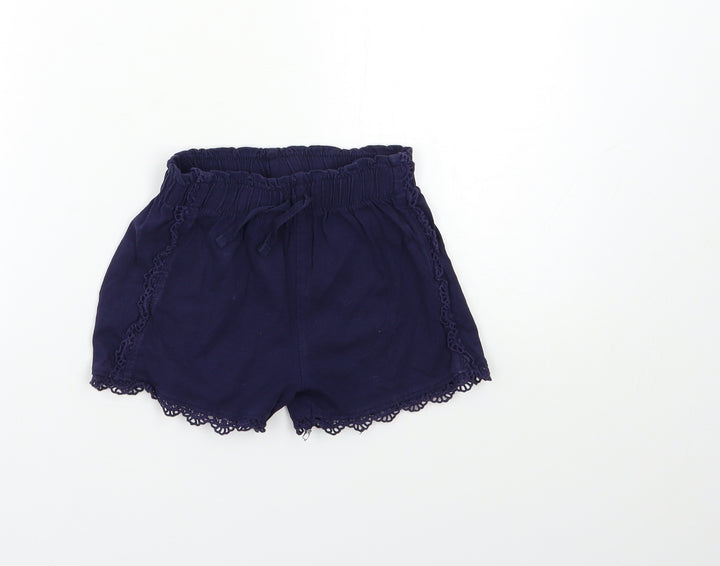 TU Girls Blue   Sailor Shorts Size 6 Years