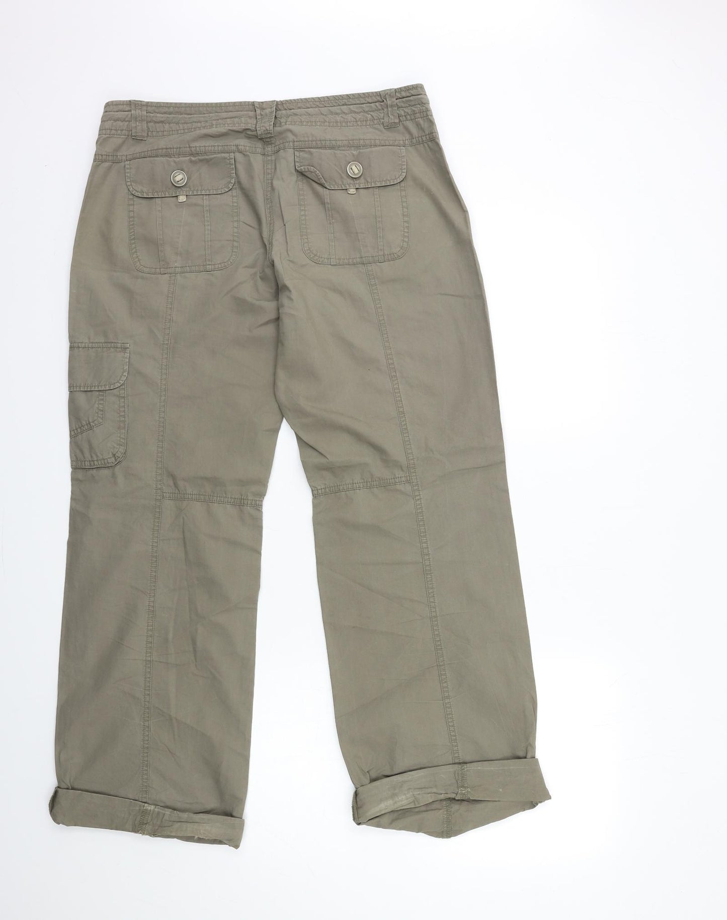 Preworn Womens Green   Cargo Trousers Size 12 L29 in