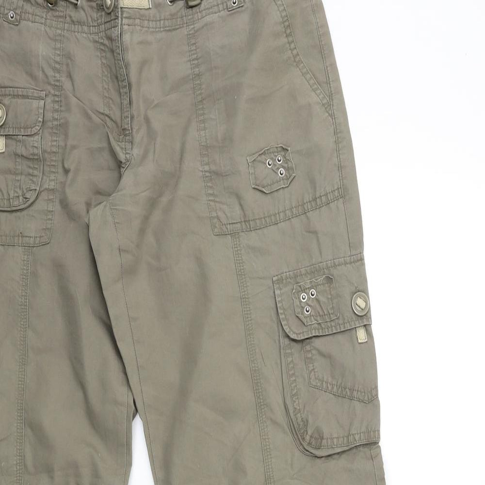 Preworn Womens Green   Cargo Trousers Size 12 L29 in