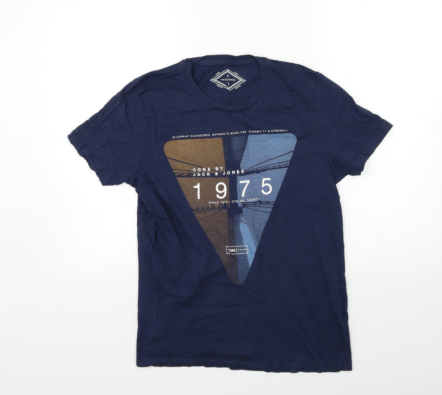 JACK & JONES Mens Blue    T-Shirt Size M