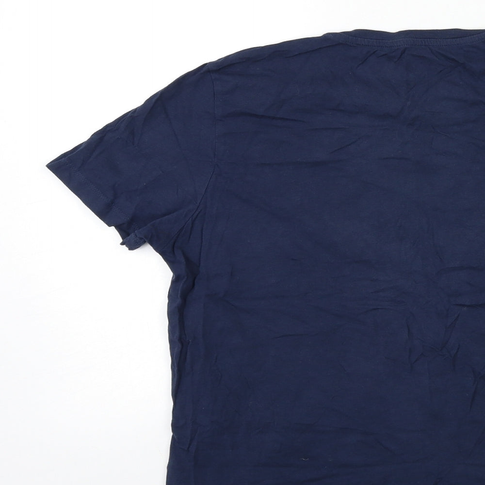 JACK & JONES Mens Blue    T-Shirt Size M