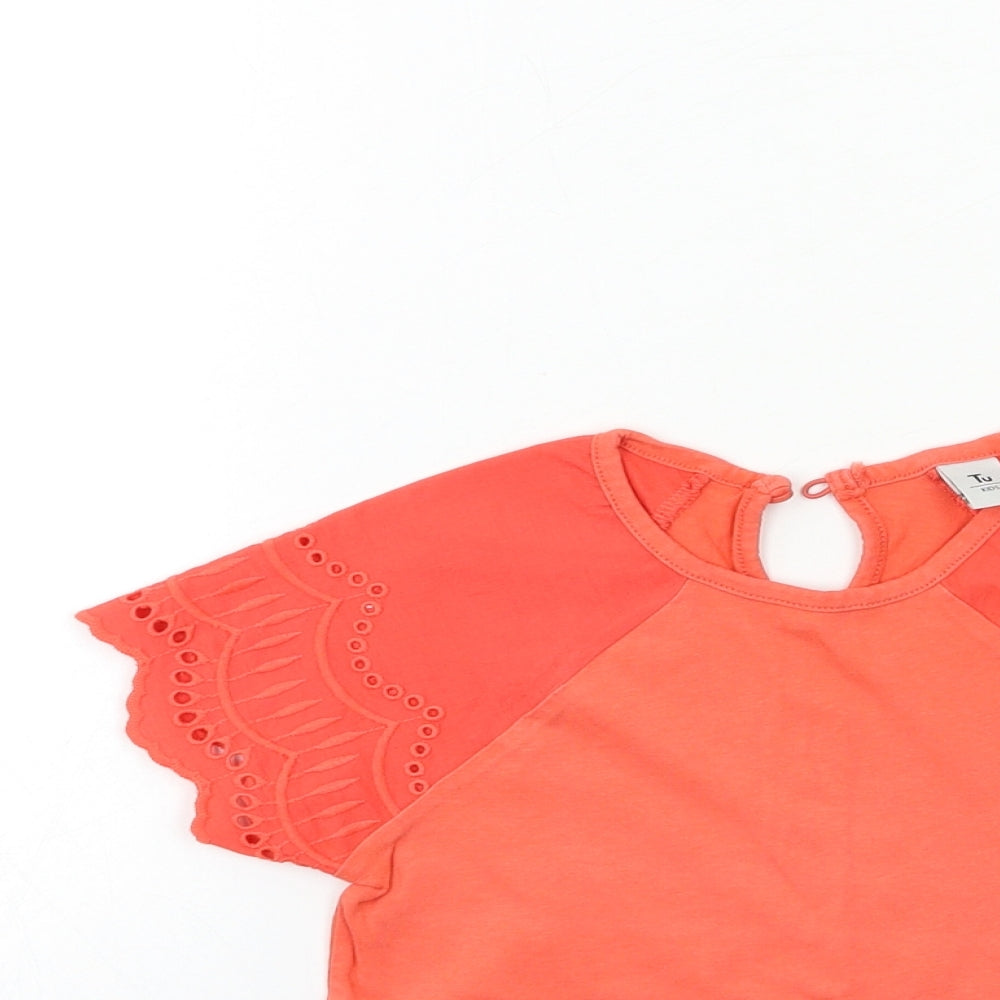 TU Girls Orange   Basic T-Shirt Size 6 Years
