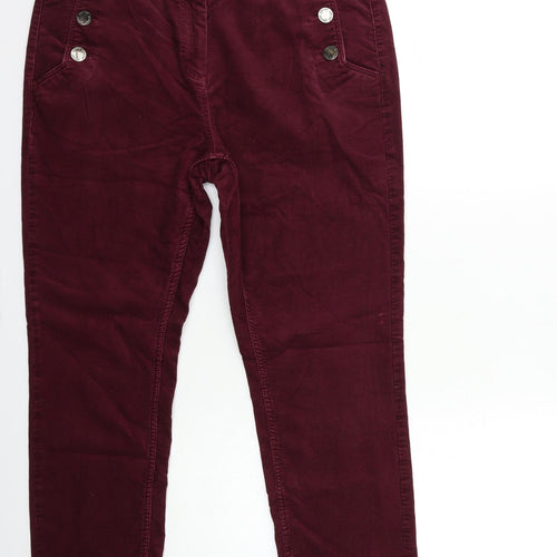 Per Una Womens Red  Corduroy Trousers  Size 14 L27 in