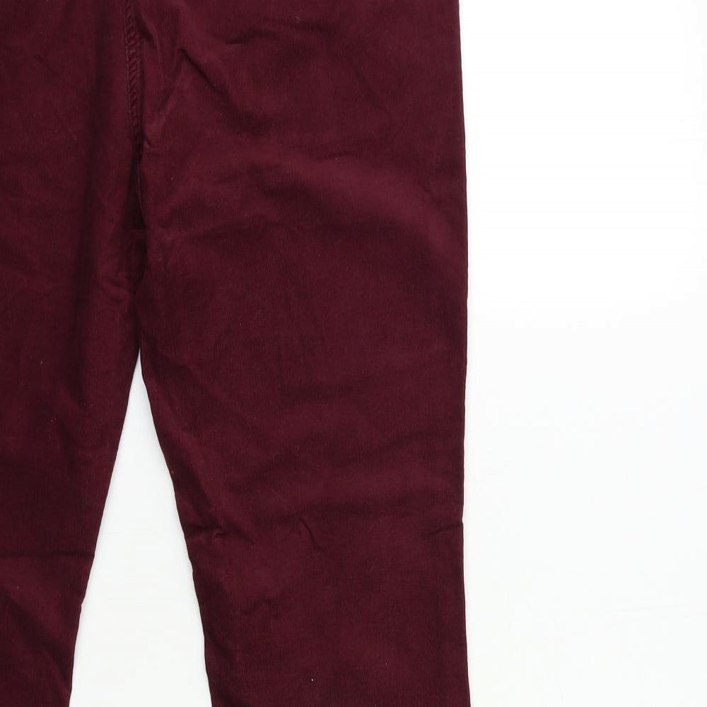 Per Una Womens Red  Corduroy Trousers  Size 14 L27 in