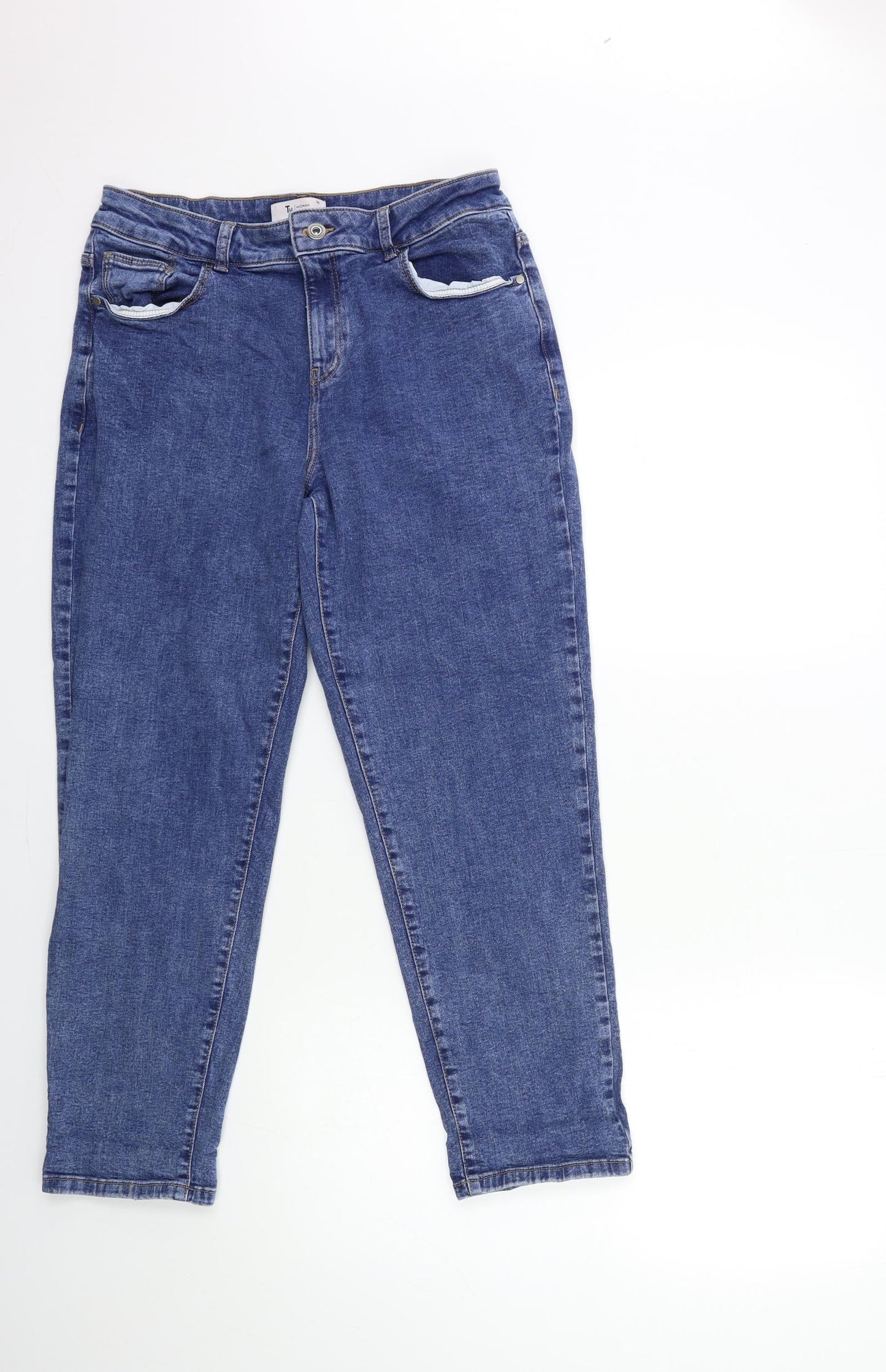 TU Womens Blue  Denim Skinny Jeans Size 14 L27 in