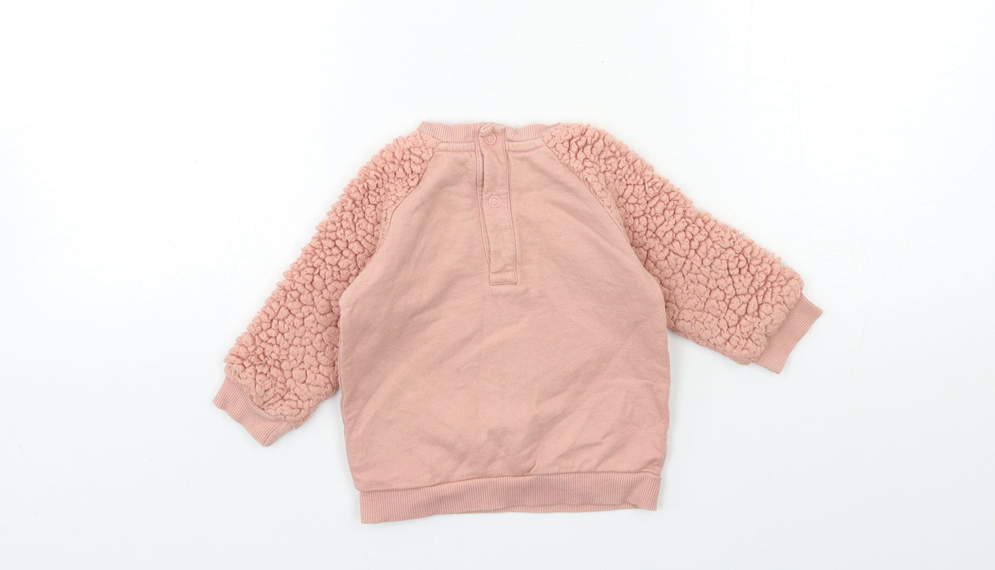 Marks and Spencer Baby Pink   Pullover Jumper Size 6-9 Months