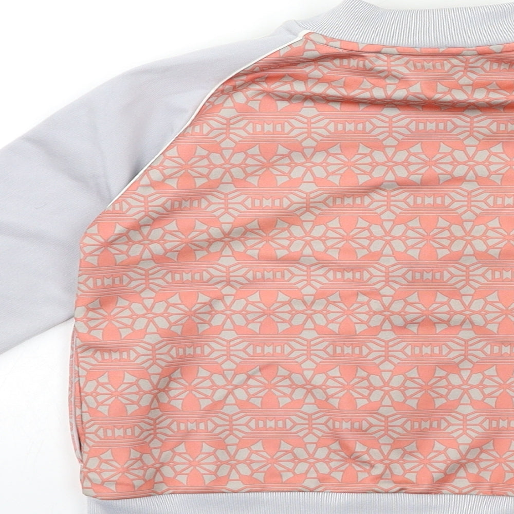 adidas Girls Pink Geometric  Jacket  Size 5-6 Years
