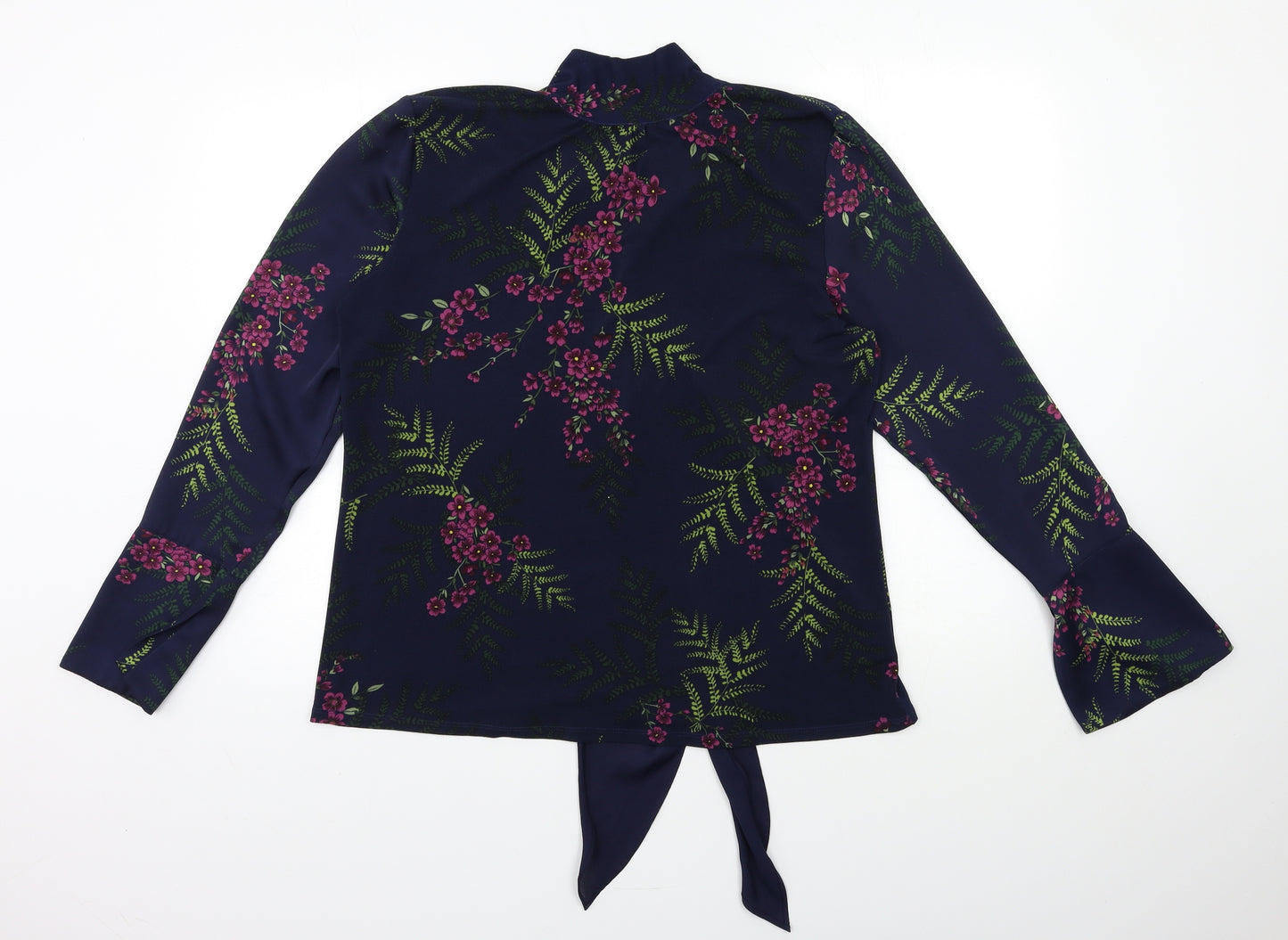 NEXT Womens Blue Floral  Basic Blouse Size 16
