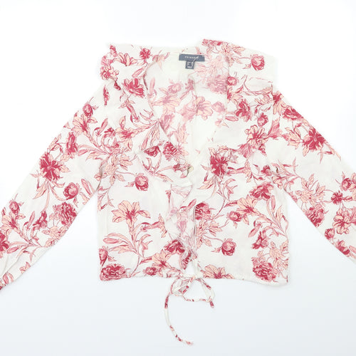 Primark Womens White Floral  Basic Blouse Size 6