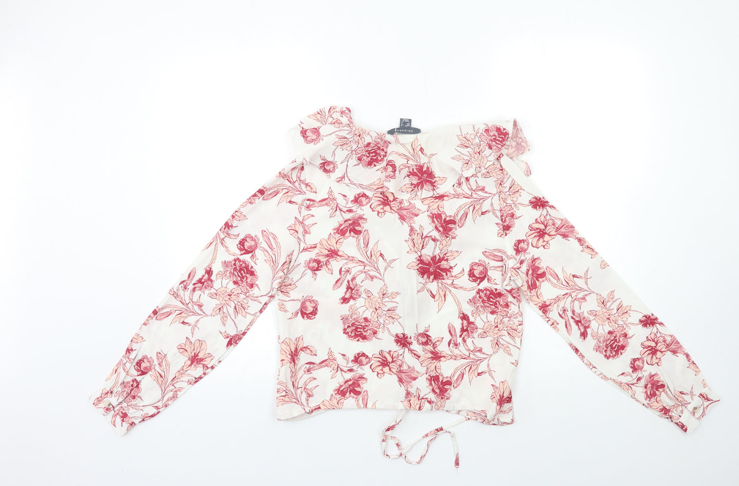 Primark Womens White Floral  Basic Blouse Size 6