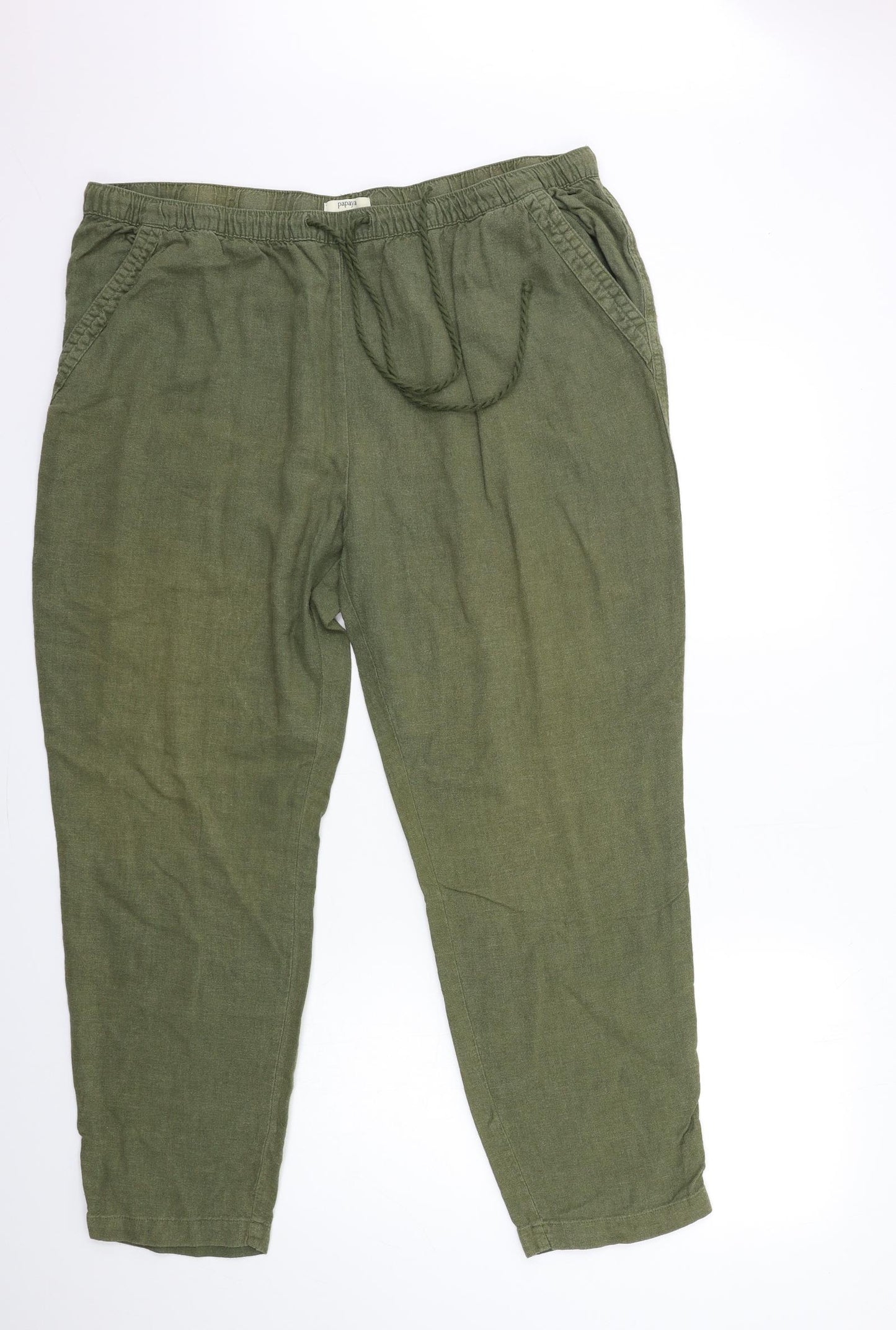 Papaya Womens Green   Trousers  Size 20 L29 in