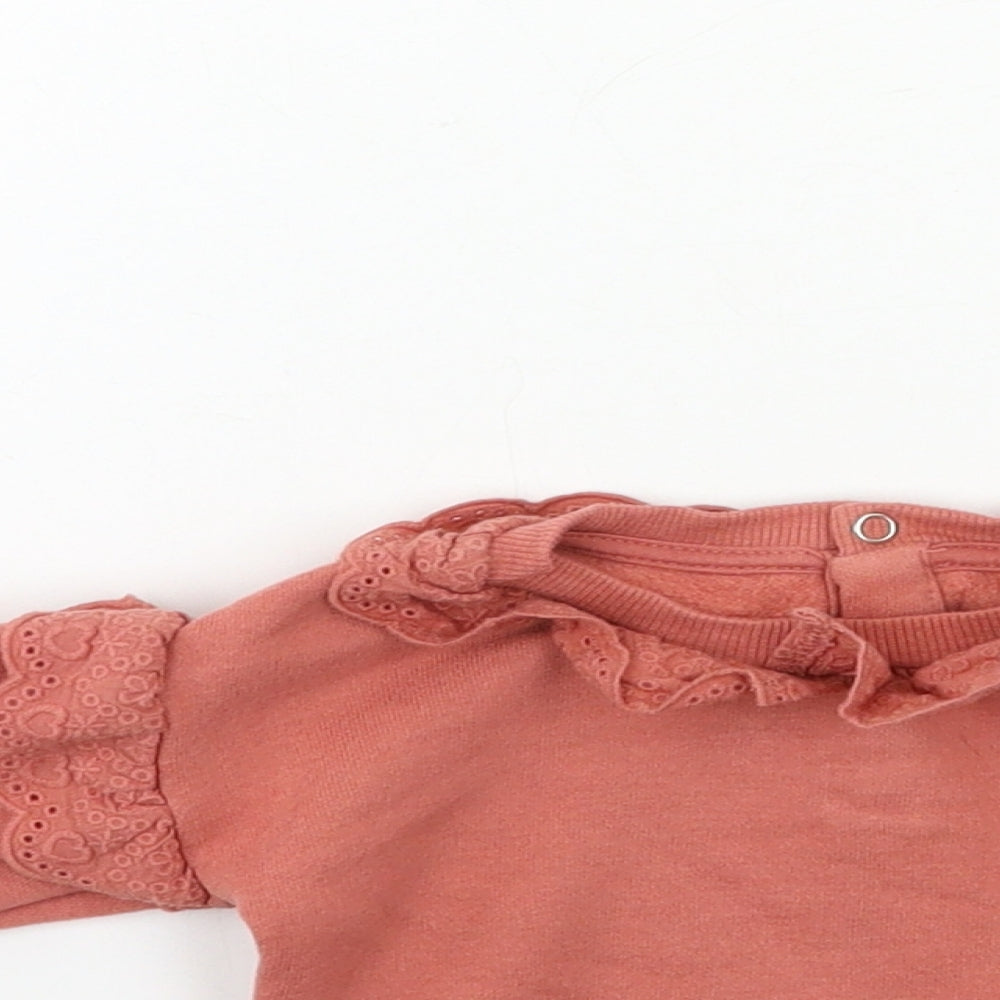 Primark Baby Pink   Pullover Jumper Size 3-6 Months  - frill