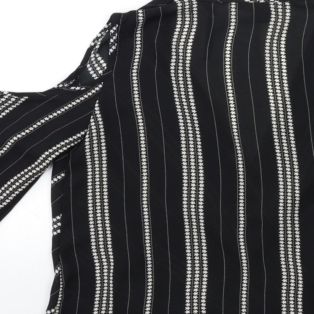 Atmosphere Womens Black Striped  Basic Blouse Size S