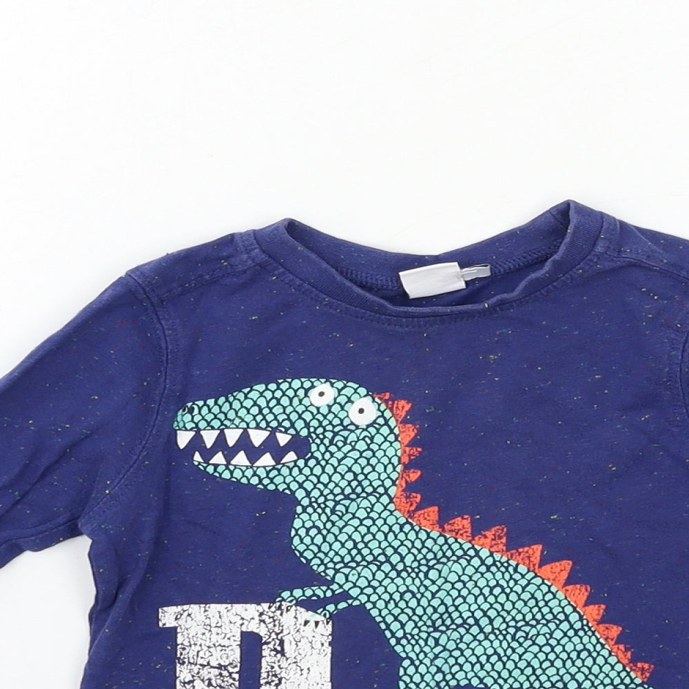 Mini Club Baby Blue   Basic T-Shirt Size 18-24 Months  - DINOSAUR