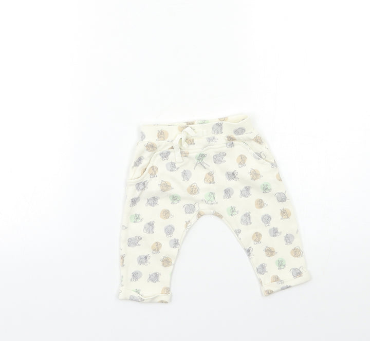 George Baby Beige Animal Print  Jogger Trousers Size 3-6 Months  - Lion king