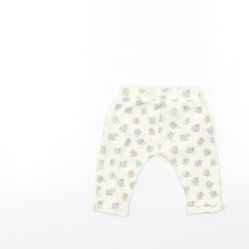 George Baby Beige Animal Print  Jogger Trousers Size 3-6 Months  - Lion king