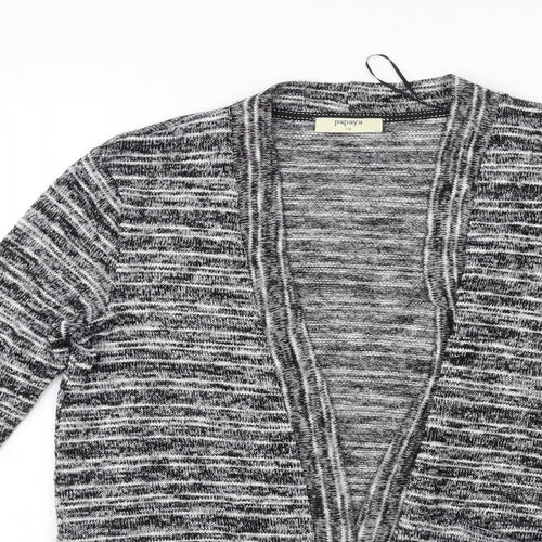 Papaya Womens Black  Knit Cardigan Jumper Size 12