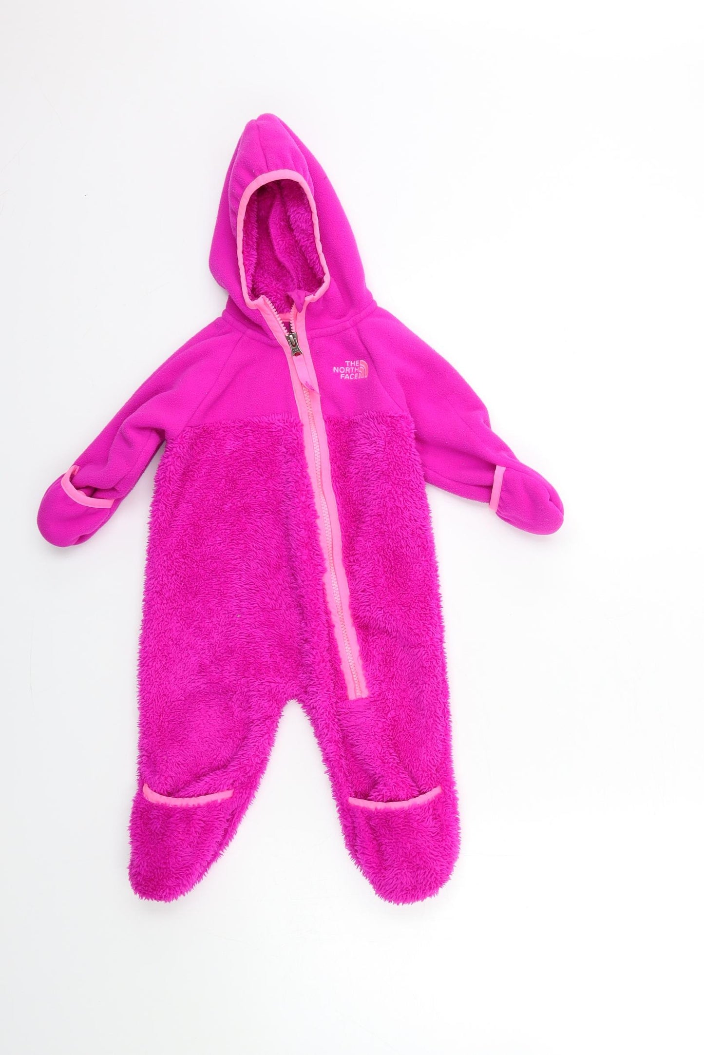 The North Face Baby Pink  Fleece Jacket Snowsuit Size 3-6 Months