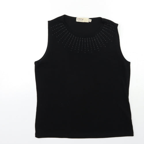 EWM Womens Black   Basic Blouse Size 14