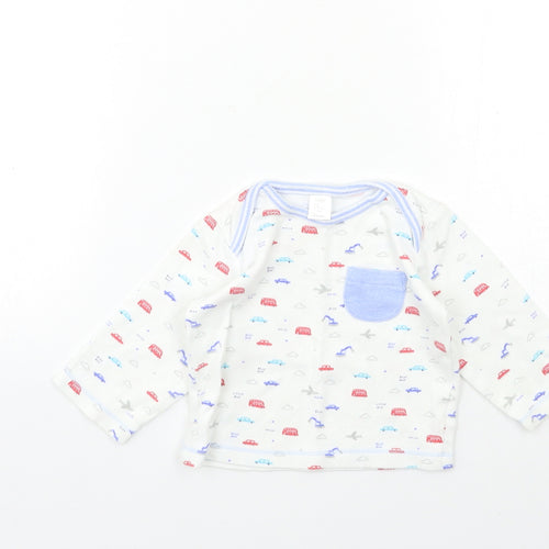 Mini Club Baby White   Basic T-Shirt Size 6-9 Months