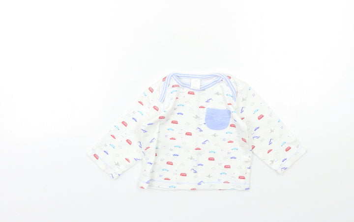 Mini Club Baby White   Basic T-Shirt Size 6-9 Months