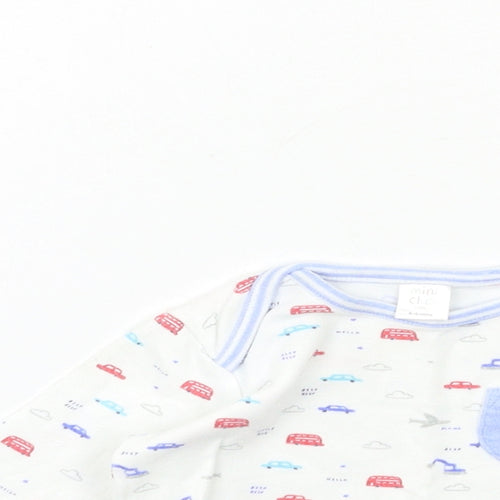 Mini Club Baby White   Basic T-Shirt Size 6-9 Months