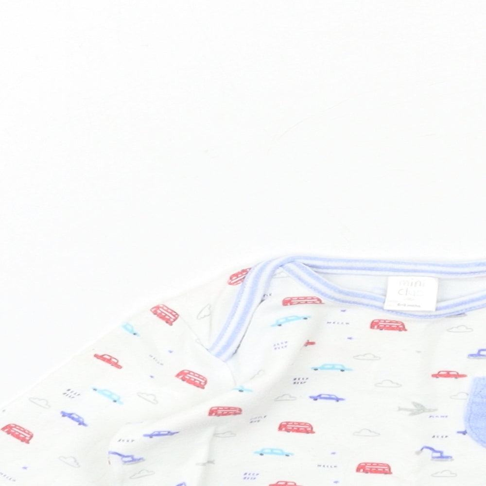 Mini Club Baby White   Basic T-Shirt Size 6-9 Months