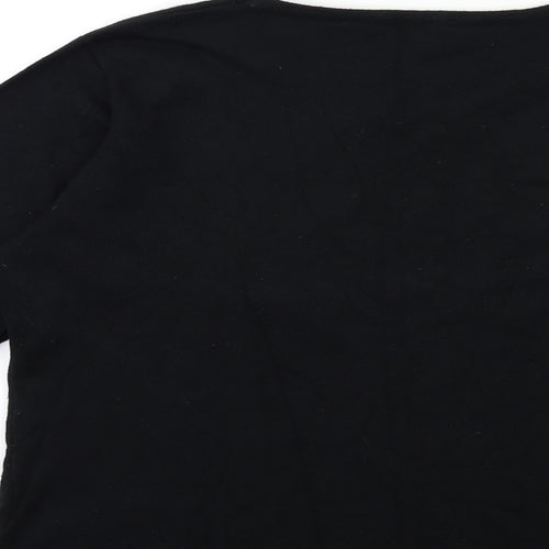 casamia Womens Black  Knit Pullover Jumper Size L