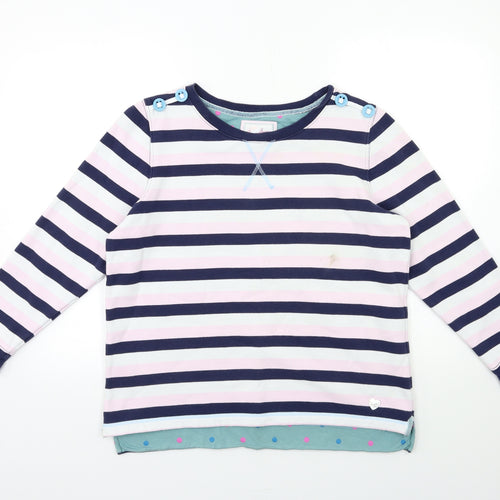 strawberry bay Womens Pink Striped  Pullover Sweatshirt Size 16