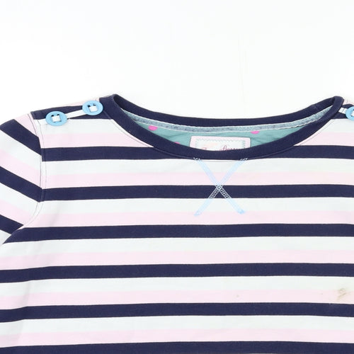 strawberry bay Womens Pink Striped  Pullover Sweatshirt Size 16