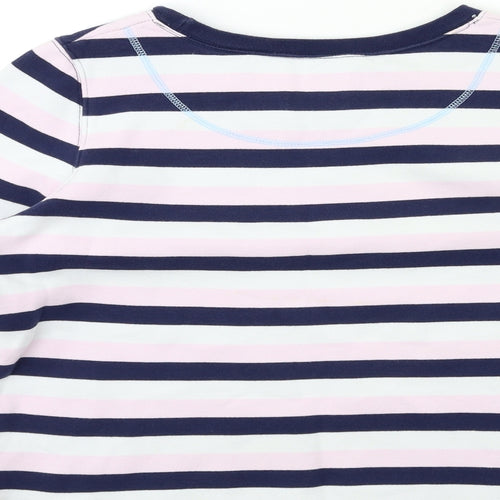 strawberry bay Womens Pink Striped  Pullover Sweatshirt Size 16