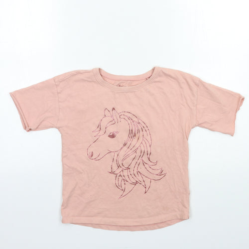 TU Girls Pink   Basic T-Shirt Size 9 Years