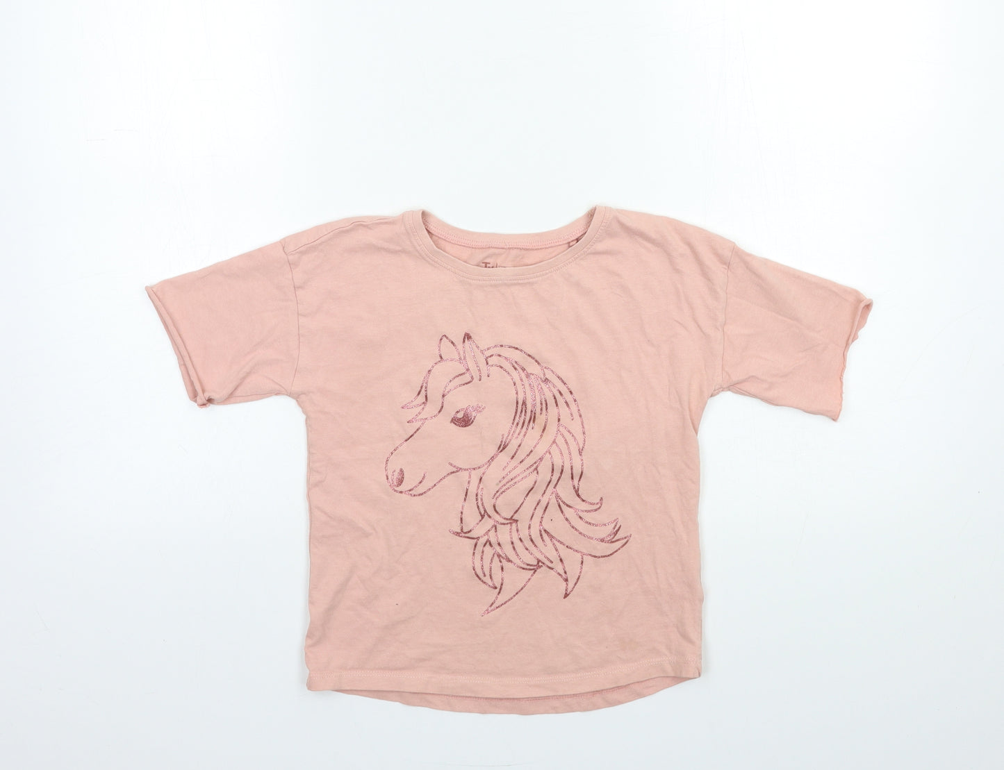 TU Girls Pink   Basic T-Shirt Size 9 Years