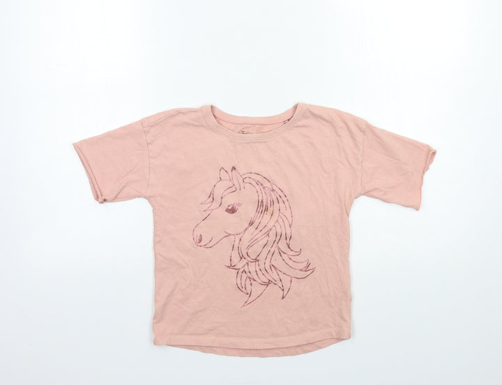 TU Girls Pink   Basic T-Shirt Size 9 Years