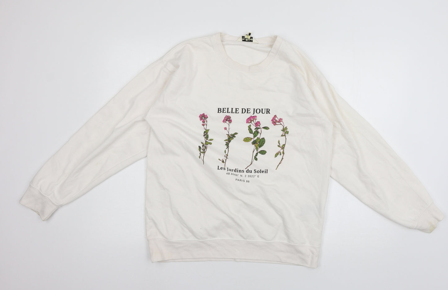 Miss Selfridge Womens White  Jersey Pullover Sweatshirt Size S  - Belle De Jour