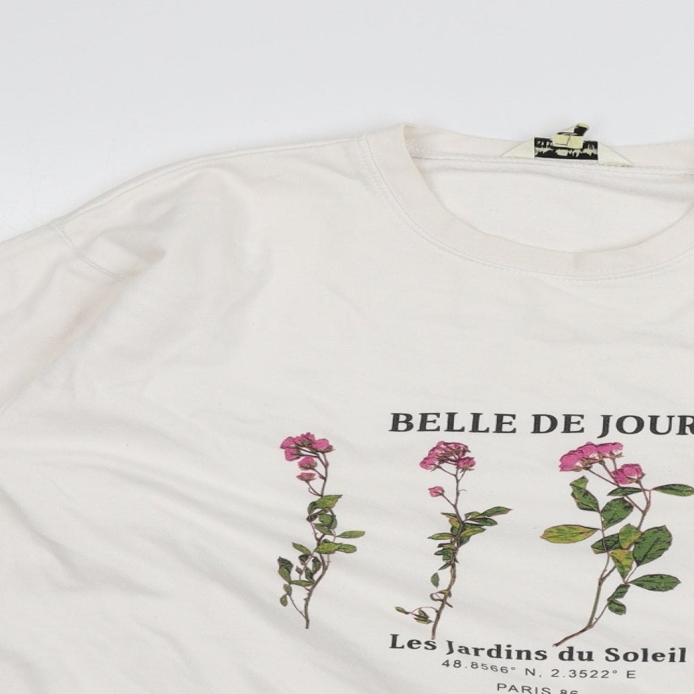 Miss Selfridge Womens White  Jersey Pullover Sweatshirt Size S  - Belle De Jour