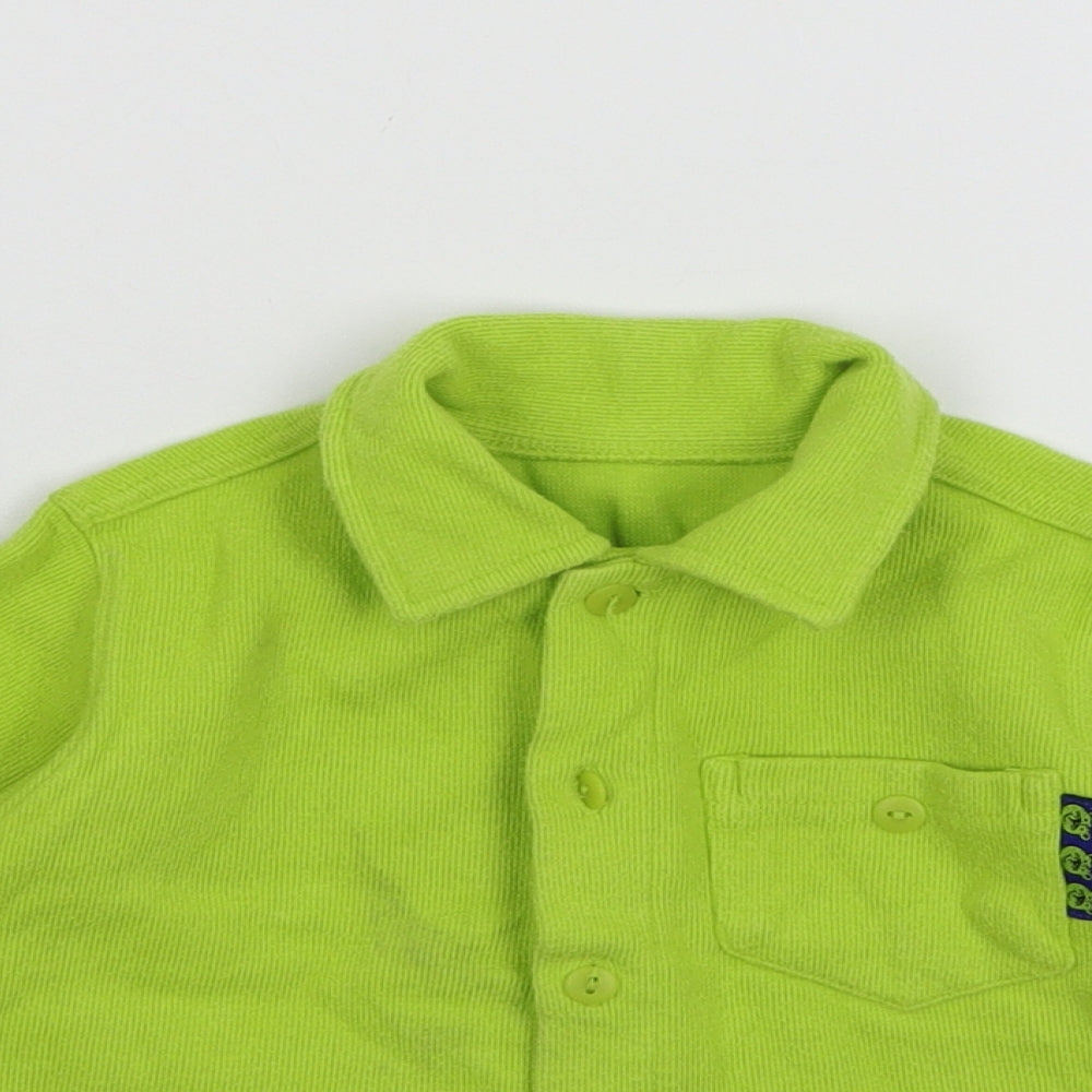 Boots Boys Green  Jersey Basic Button-Up Size 12-18 Months