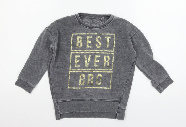 George Boys Grey  Jersey Pullover Sweatshirt Size 3-4 Years