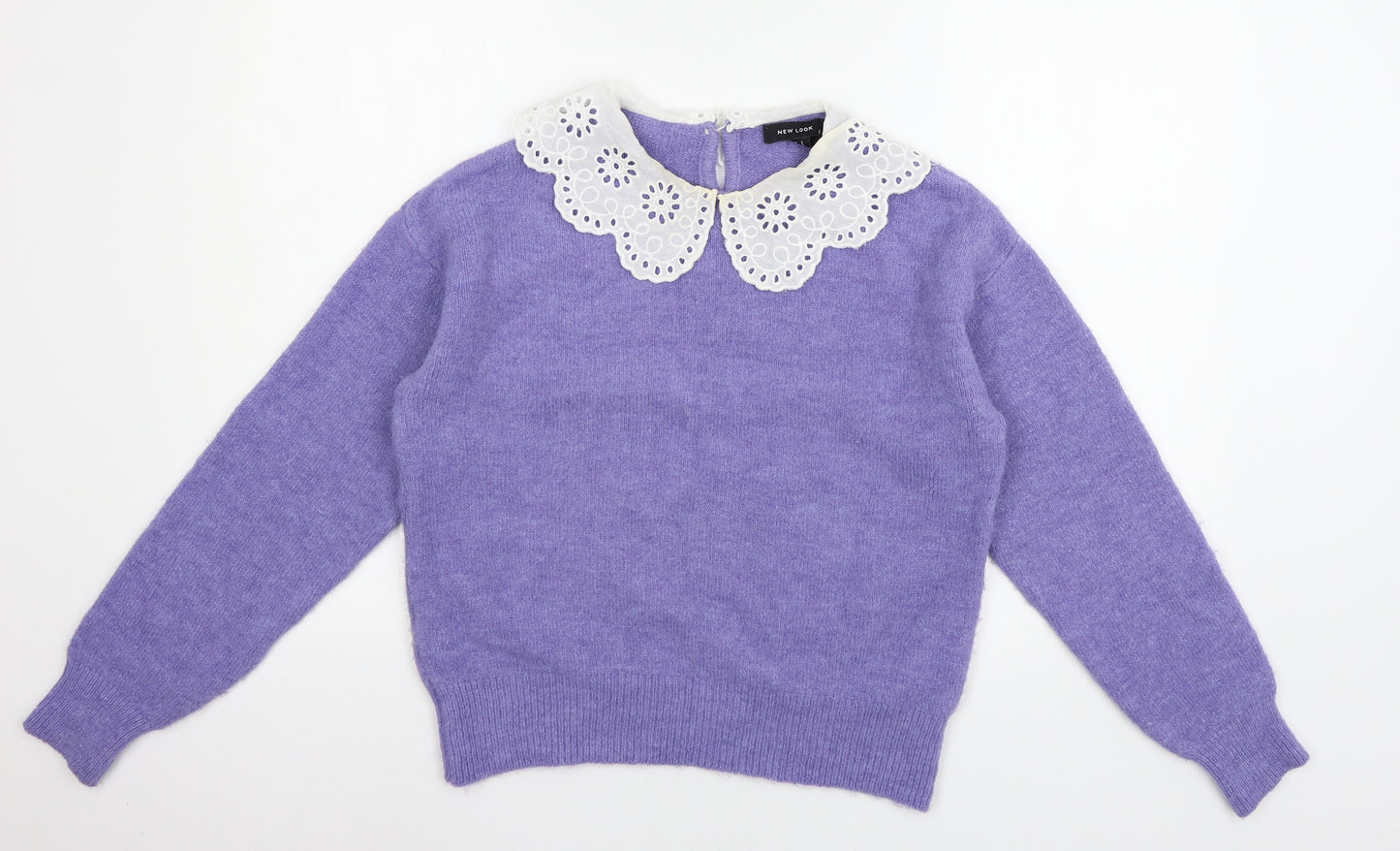 New Look Womens Purple  Knit Pullover Jumper Size S